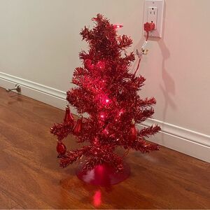 Pre-Lit Tinsel Tree